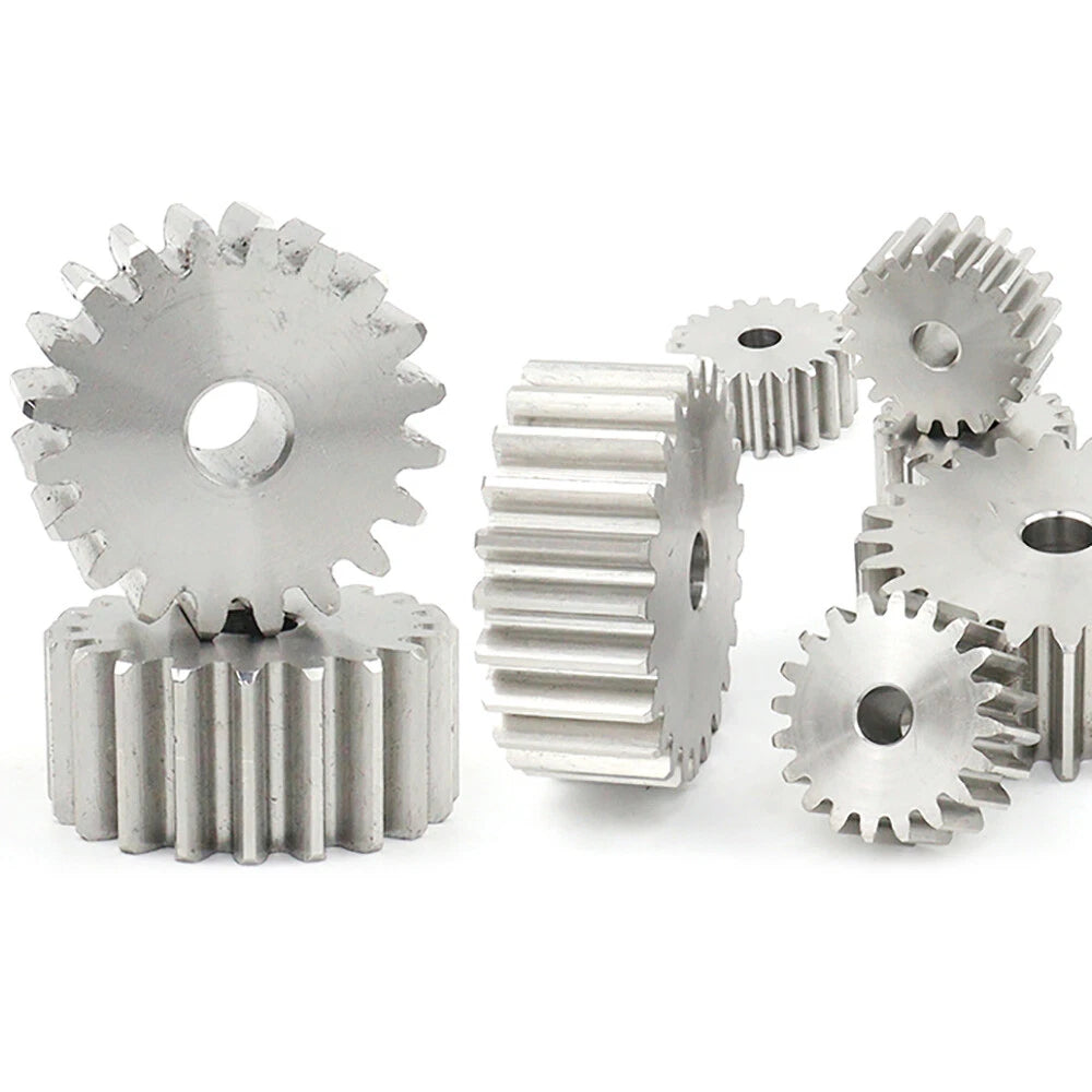 1/1.5/2 Mod 12~120 Teeth, Flat Gear Cylindrical Gear, Spur Gears Stainless Steel