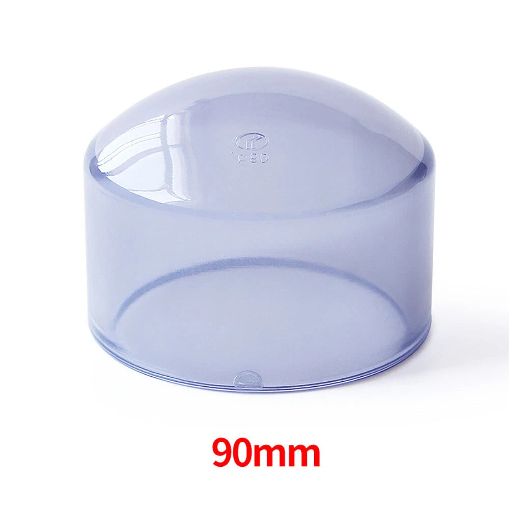 PVC Clear Pipe End Cap φ20mm~φ90mm Water Pipe Plug Cover Supply Pipe Fittings