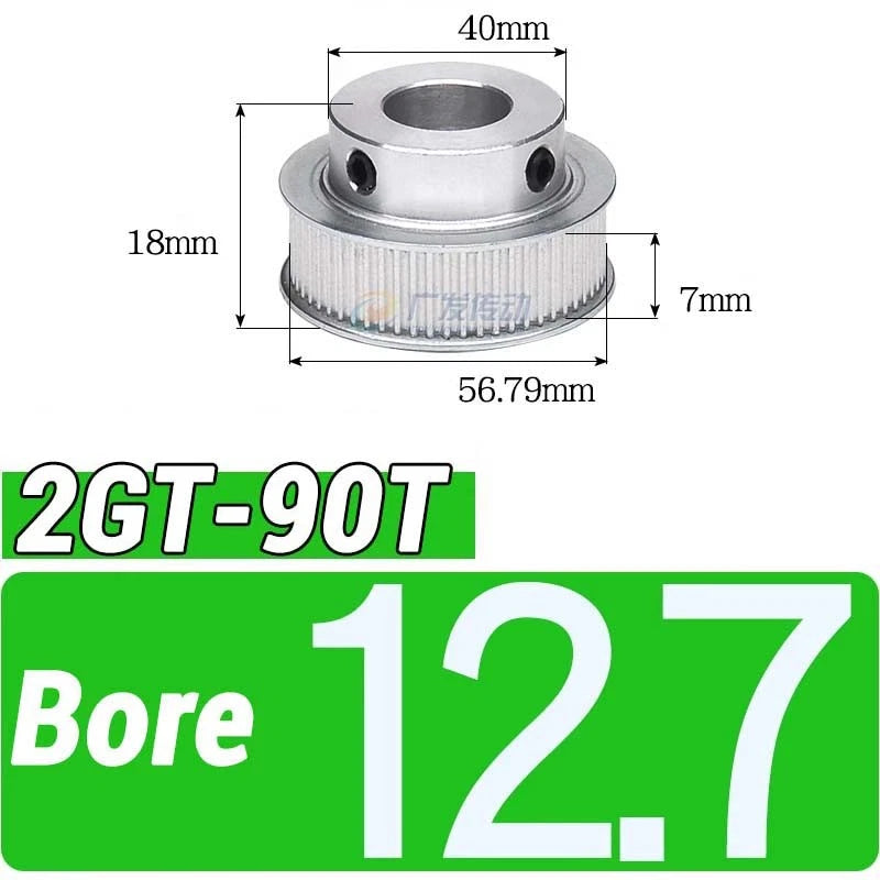 GT2 Timing Belt Pulley 16-100 Teeth 6-10mm Teeth Width Bore 3mm-25mm For 3D