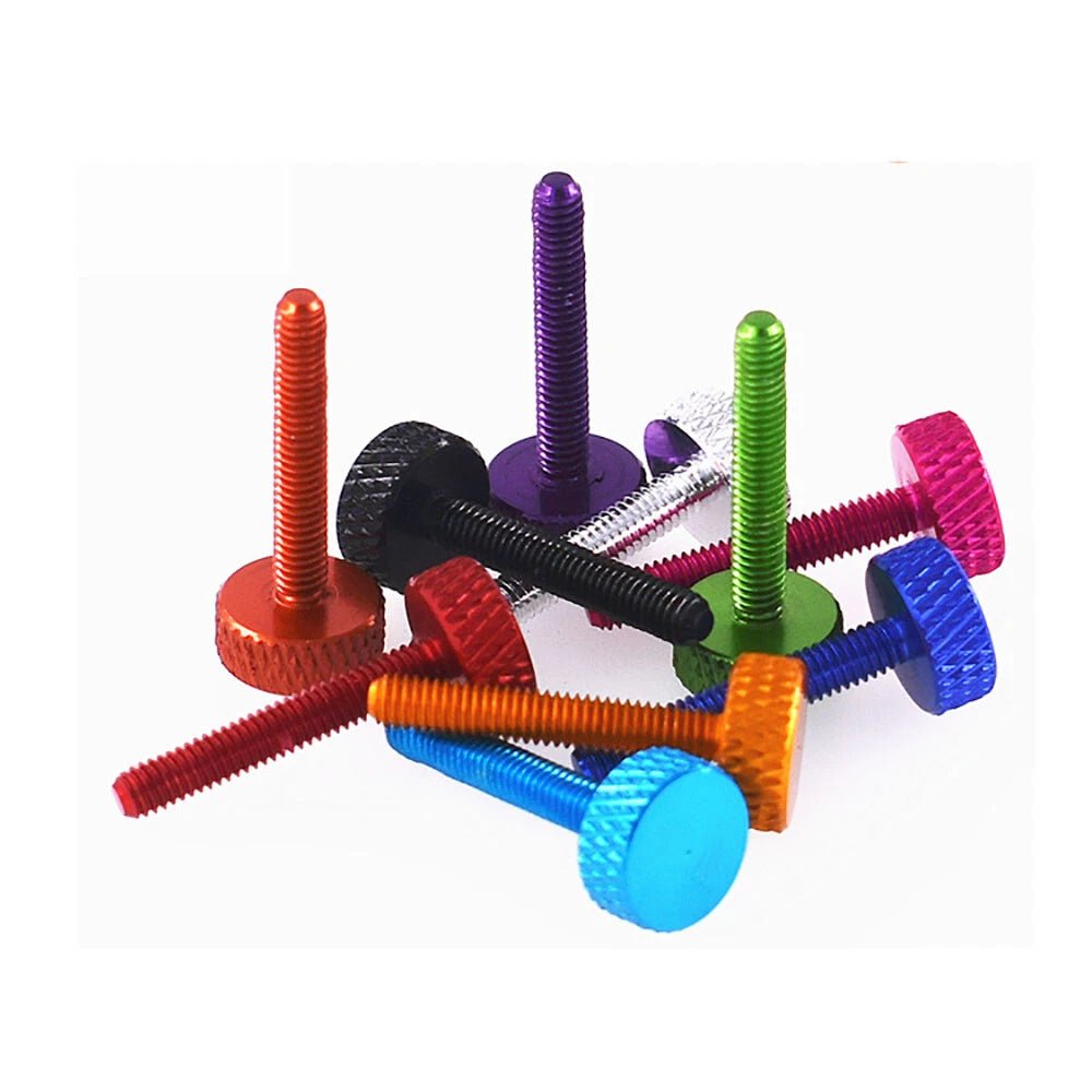 M3.5 Aluminum Alloy Knurled Thumb Screws – Hand Grip Knob Bolts for PC Computer Case (4.5‑25mm) - HomeDIYer