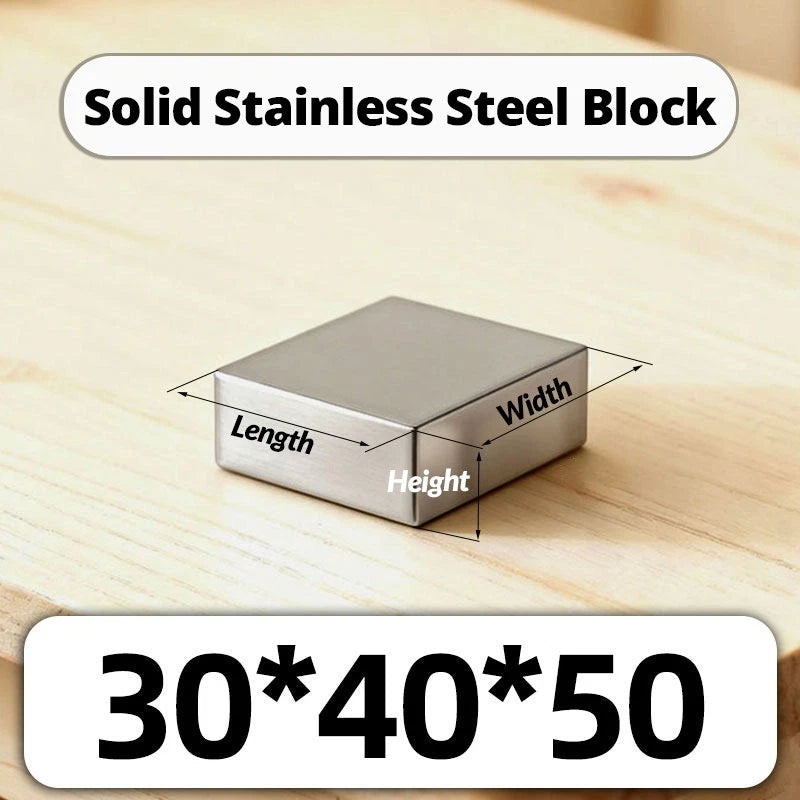 Solid 304 Stainless Steel Block Plate 20mm 25mm 30mm 35mm - 120mm Grade 304 GS