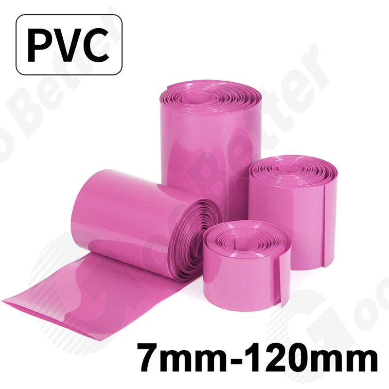 PVC Heat Shrink Tubing 7mm–120mm | Multi-Color Shrinkable Film Insulation Sleeve