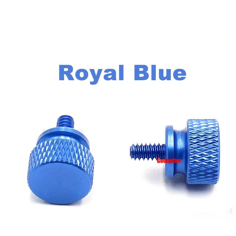 632×6 Color Knurled Thumb Screws – Aluminum Hand Grip Knob Bolts for PC Computer Case (12 Colors) - HomeDIYer