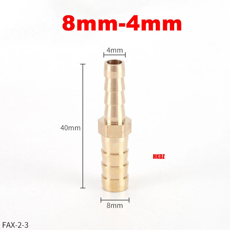 Brass Barbed Hosetail Straight Connector — Air Water Fuel Gas Hose Joiner