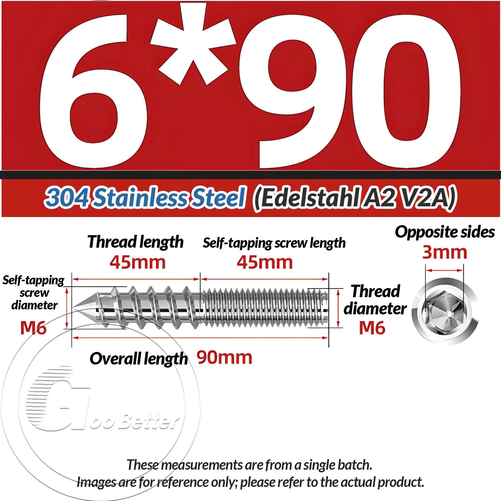 STAINLESS STEEL Wood To Metal Dowels Hanger Bolts Dual Thread Screws Furniture