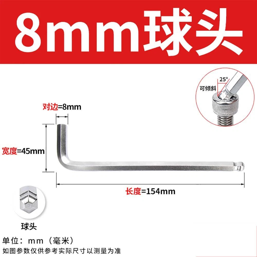 Hex Keys 1.5-2.2mm Allen Keys Ball/Flat End Hex Key Hex Wrenches Alloy Steel