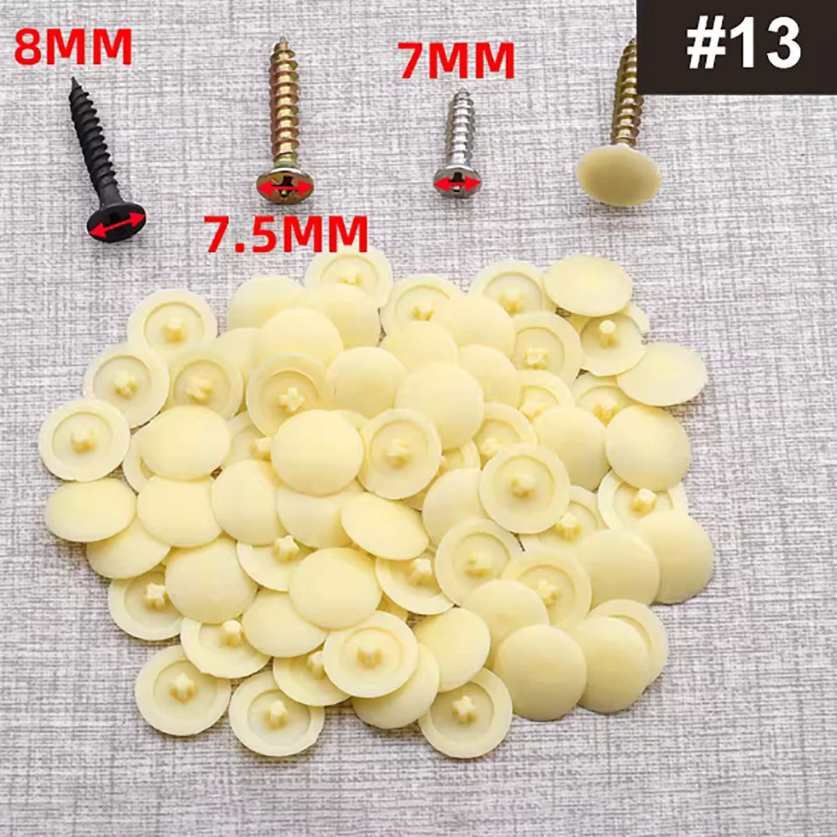 Plastic Screw Cover Caps – Snap‑On for 7‑8mm Phillips Flat Head Screws (19 Colors, Decorative)