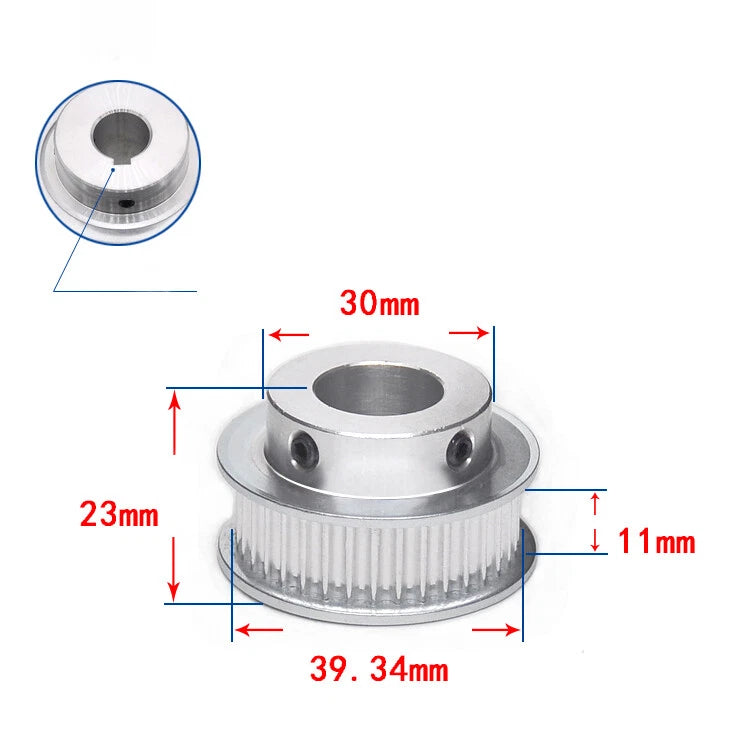 3M Timing Belt Drive Pulley BF-Type 15T-100T Bore 3-25mm For 10mm Width Belt