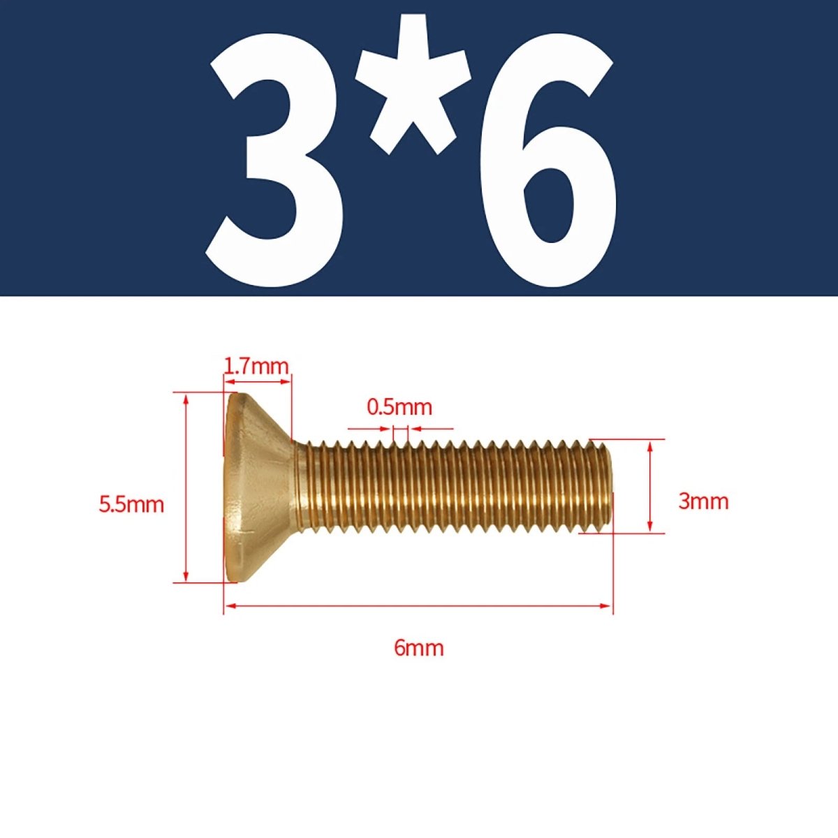 Brass Pozi Countersunk Machine Screws DIN 965 M2 - M8 Flat Head - HomeDIYer