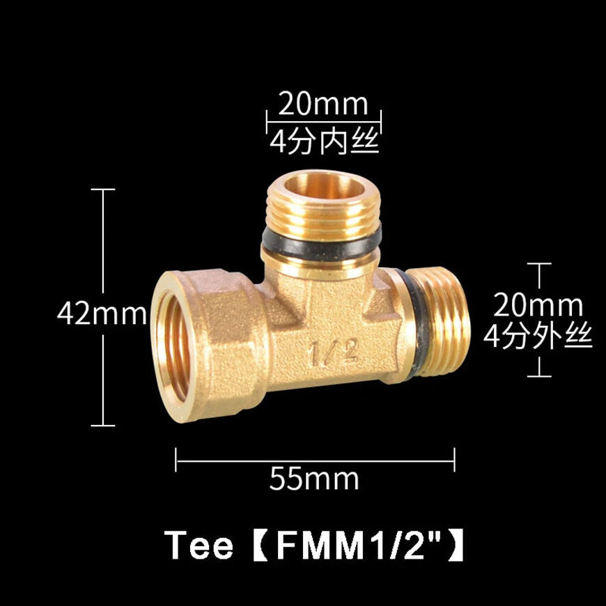 1/2" & 3/4" Brass Pipe Fittings – Straight, Elbow, Tee, Plug & Hex Nipple Connectors with Seal Washer