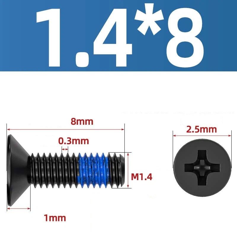 M1.2–M6 Phillips Flat Head Machine Screws | Carbon Steel | Black & Nickel Plated - HomeDIYer