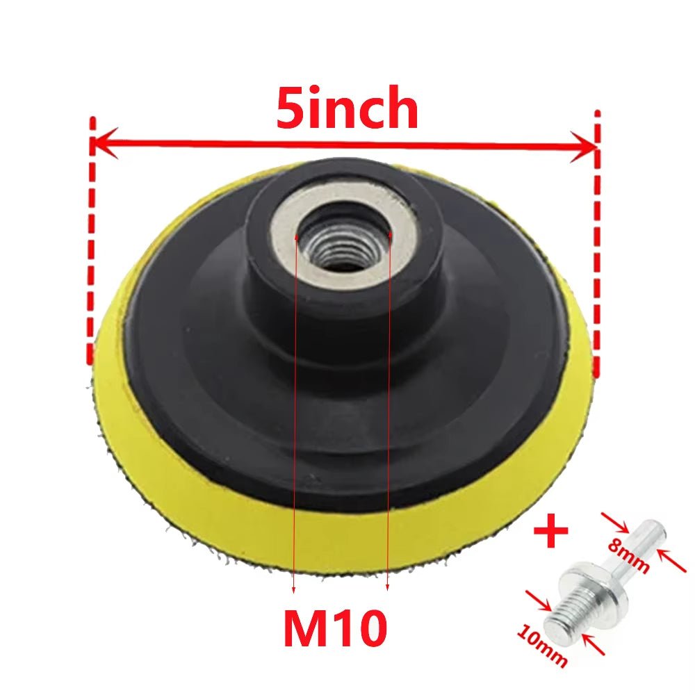 4/5/6/7 Inch Sanding Disc Backing Pad With 10/14mm Drill Rod Self - adhesive Sander Pad Electric Polishing Machine Accessories - HomeDIYer