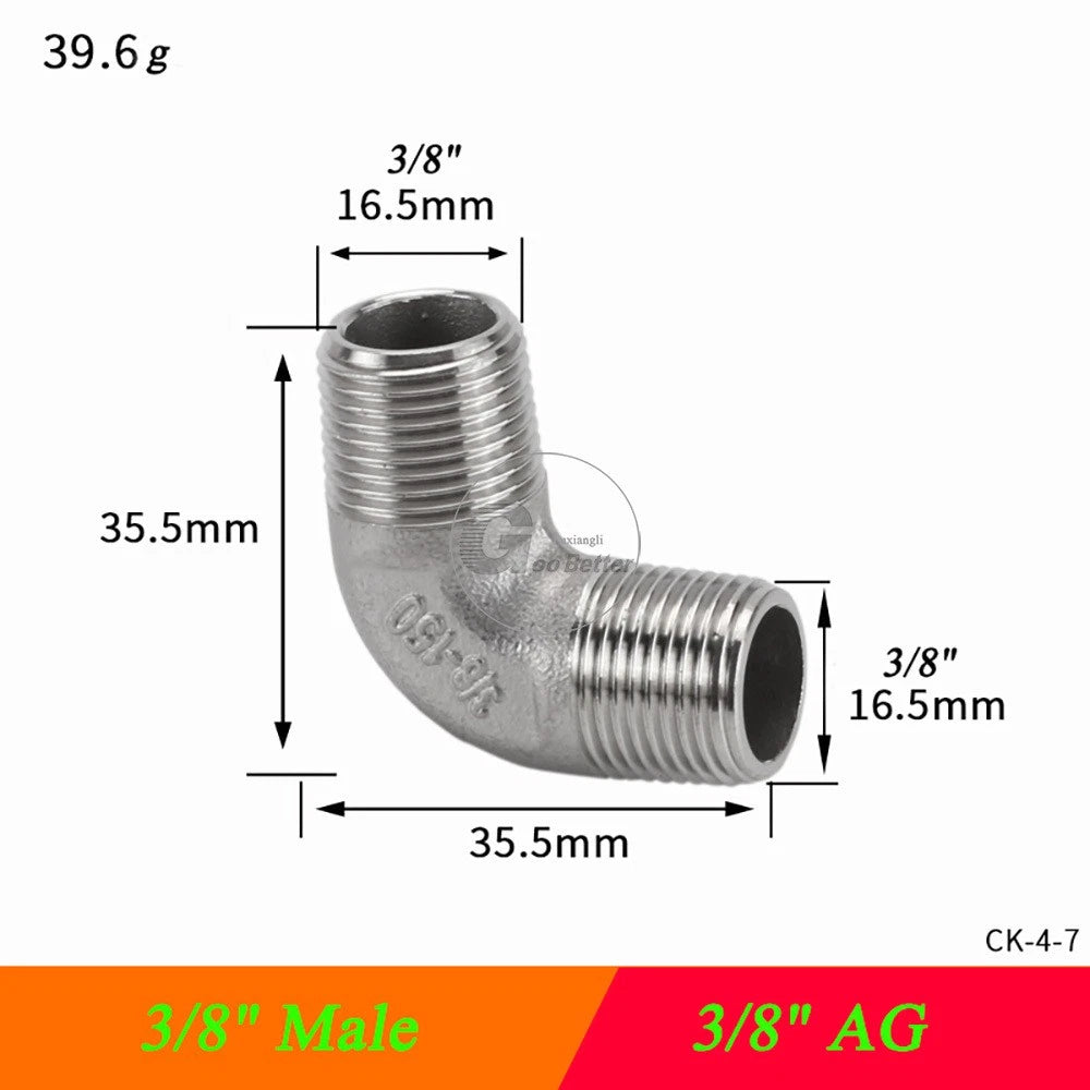 A2 Stainless Steel BSP Reducer Elbow Pipe Fittings | 1/8" to 4" Male Female