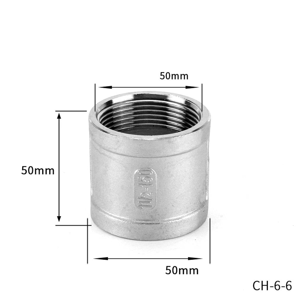 BSP Female Threaded Pipe Reducer Coupling — Stainless Steel A2, 1/2" to 4"