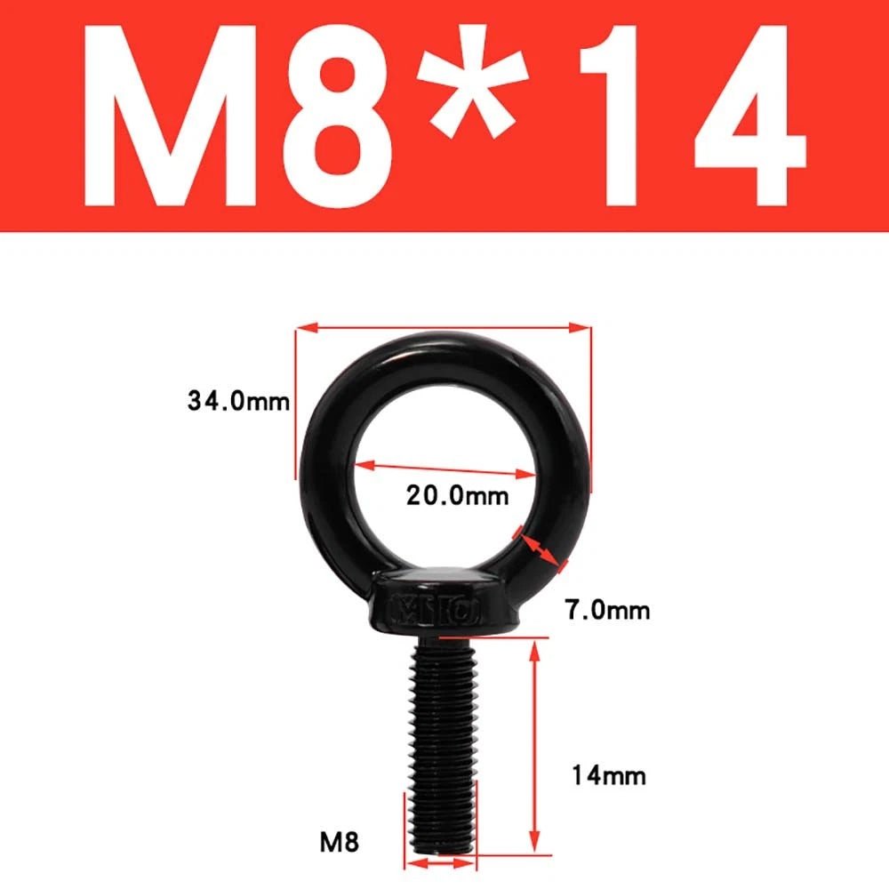 A2 304 Stainless Steel Lifting Eye Bolt — Metric M3 to M20, Rigging & Lifting Screw Eye - HomeDIYer