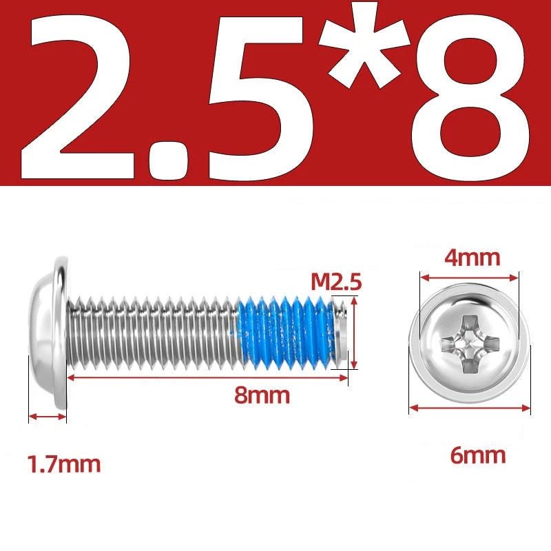 A2 Stainless Steel Phillips Flanged Button Head Machine Screws — M2 to M6, Built - In Washer Face - HomeDIYer