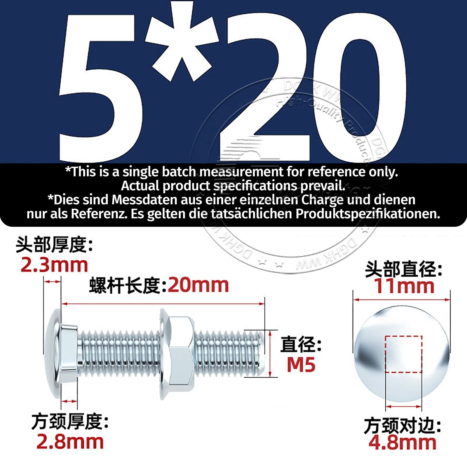 M4–M12 Cup Square Carriage Bolts with Hex Full Nuts | Zinc Plated | Sets of 2–50