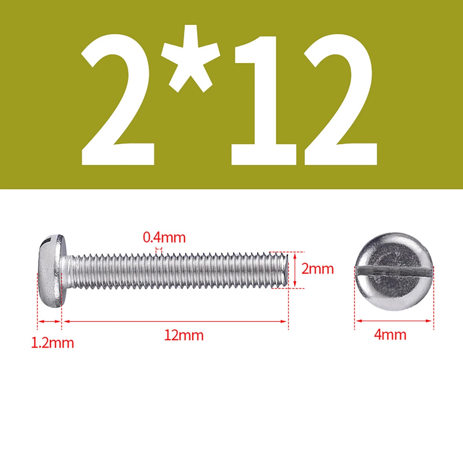 M1.6 to M10 Slotted Cheese Head Machine Screws | A2 Stainless Steel DIN 84