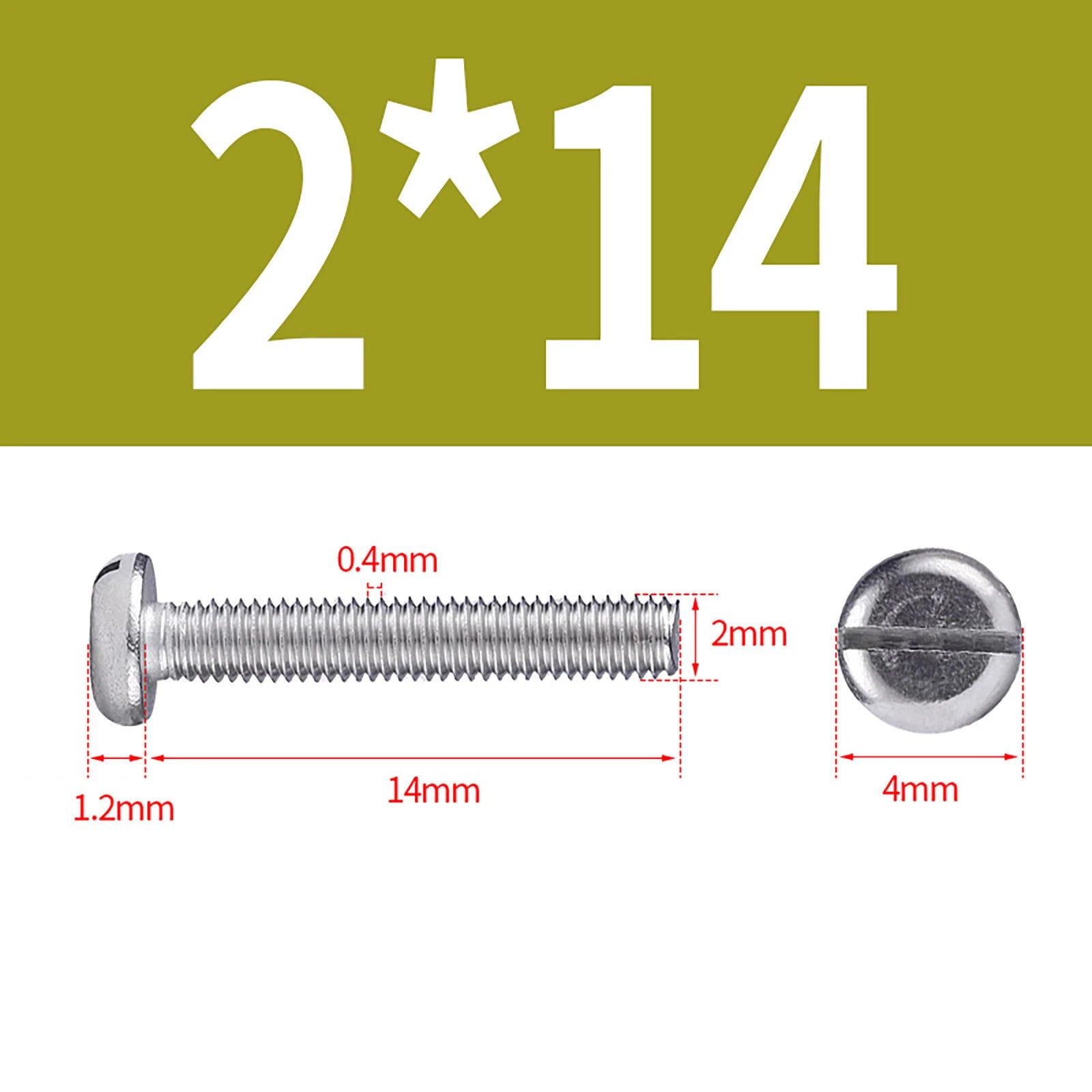 M1.6 to M10 Slotted Cheese Head Machine Screws | A2 Stainless Steel DIN 84