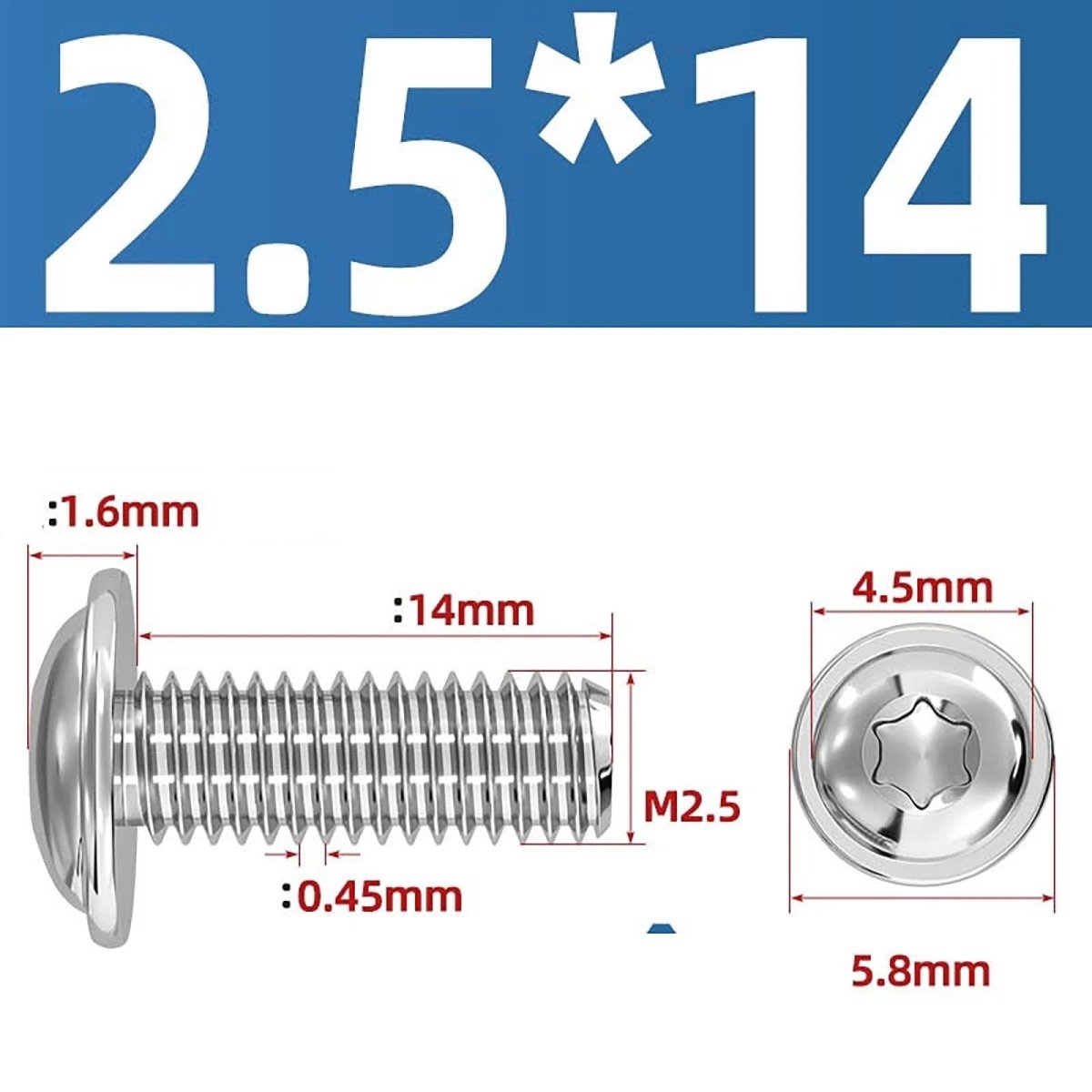 Torx Flanged Button Head Screws — 18 - 8 Stainless Steel, ISO 7380 - 2, M2 to M8 - HomeDIYer