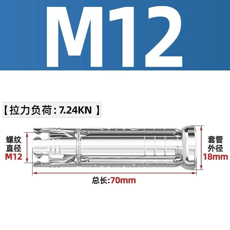 Stainless Steel Built-in Expansion Bolts — M6 M8 M10 M12 | 201 / 304 / 316