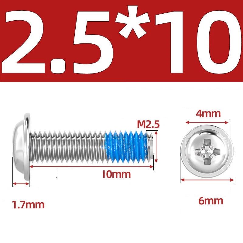 A2 Stainless Steel Phillips Flanged Button Head Machine Screws — M2 to M6, Built - In Washer Face - HomeDIYer