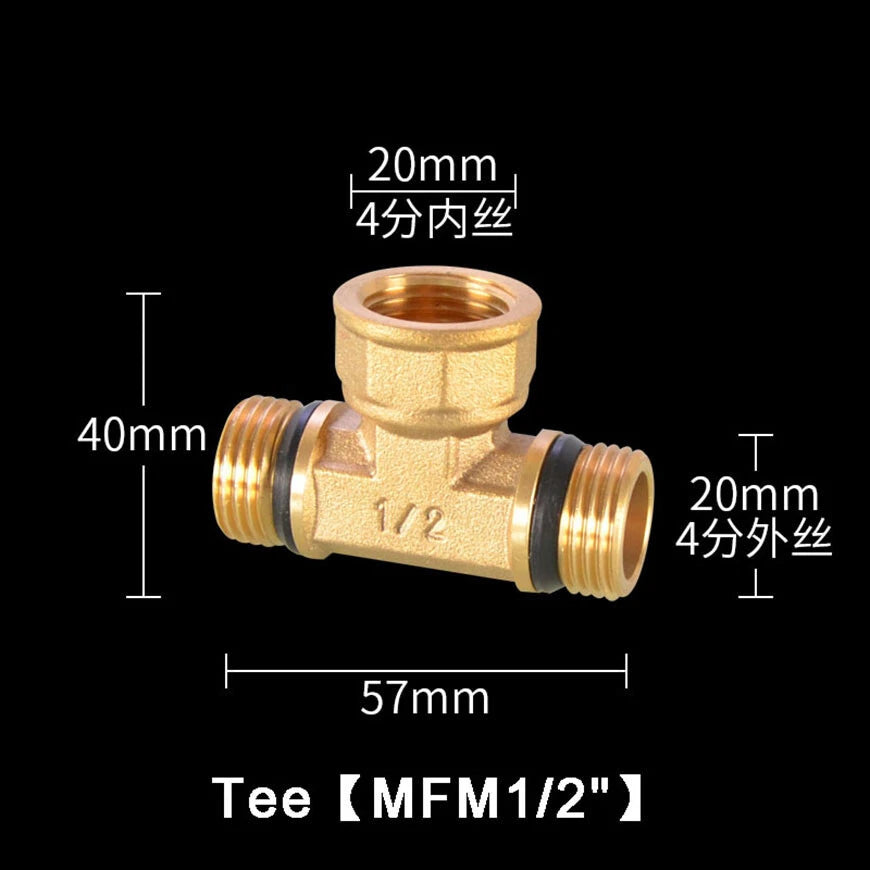 1/2" & 3/4" Brass Pipe Fittings – Straight, Elbow, Tee, Plug & Hex Nipple Connectors with Seal Washer