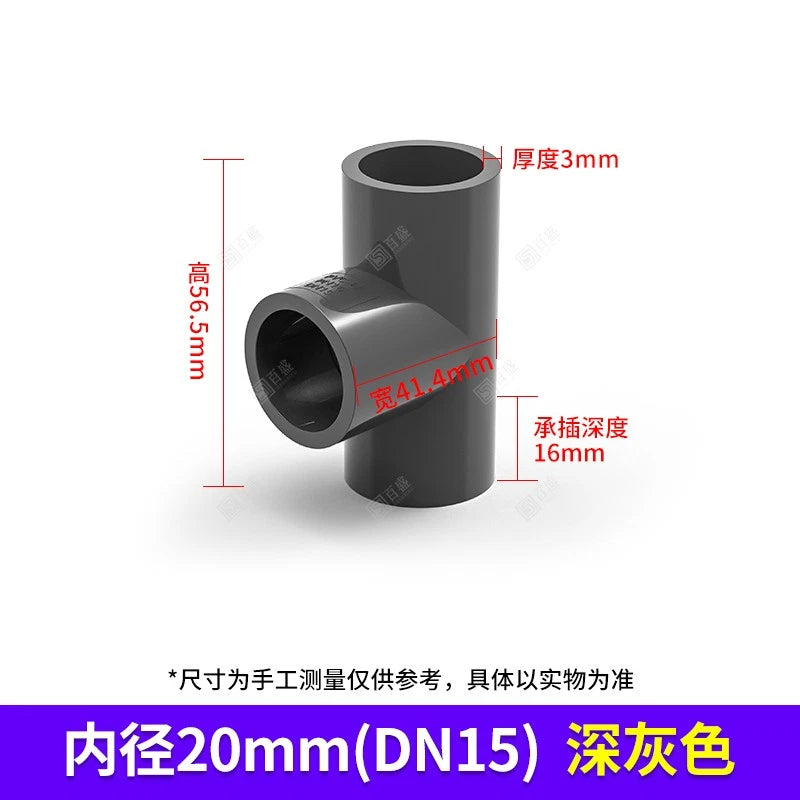PVC Plumbing Fittings 45° Elbow-Straight-Tee Pipe Connector Solvent Weld