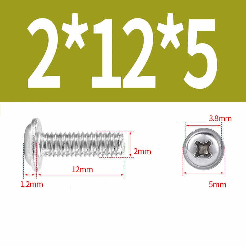 Phillips Flanged Pan Head Machine Screws M1.4 to M4 Multiple Lengths