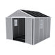 8x8 ft Resin Storage Shed, High Quality Pp Material, Strong Structure, Waterproof, Rust And Uv Proof, Large Storage Space, 12mm Thick Pp Board, Hd Window Lighting