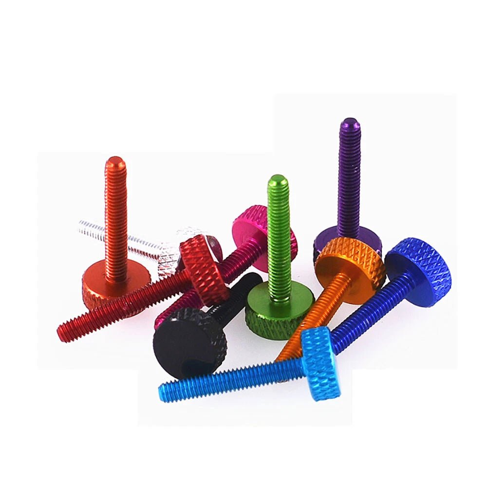 M3.5 Aluminum Alloy Knurled Thumb Screws – Hand Grip Knob Bolts for PC Computer Case (4.5‑25mm) - HomeDIYer