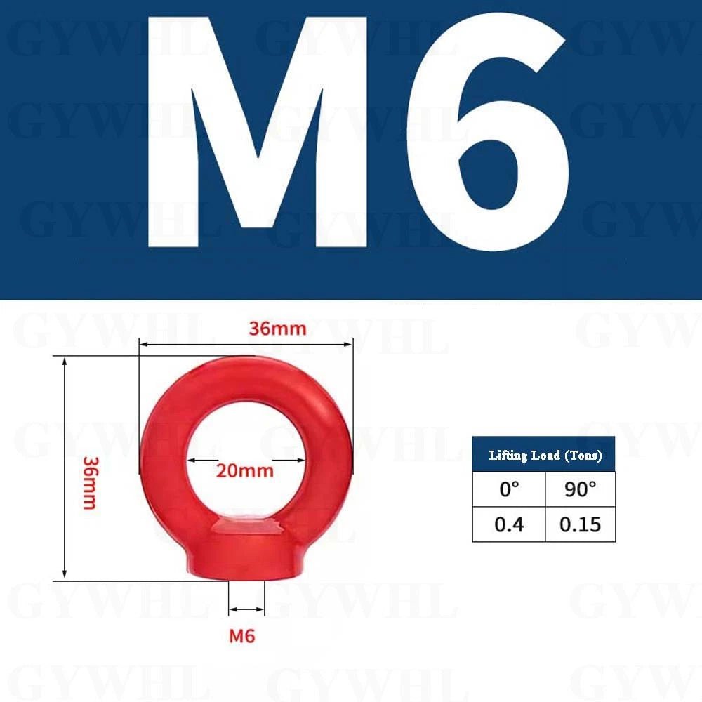 DIN 580 Lifting Eye Bolts & Nuts — G80 & 12.9 Manganese Steel, M6–M36 - HomeDIYer