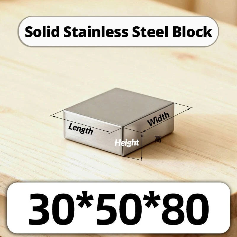 Solid 304 Stainless Steel Block Plate 20mm 25mm 30mm 35mm - 120mm Grade 304 GS