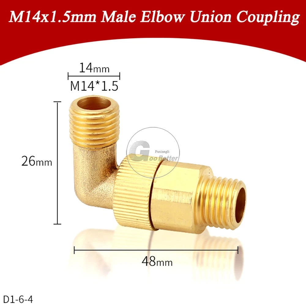 M14x1.5mm M22x1.5mm Brass Fittings — Elbow, Tee, Cross, Y-Piece & Adapter Sprayer Joints