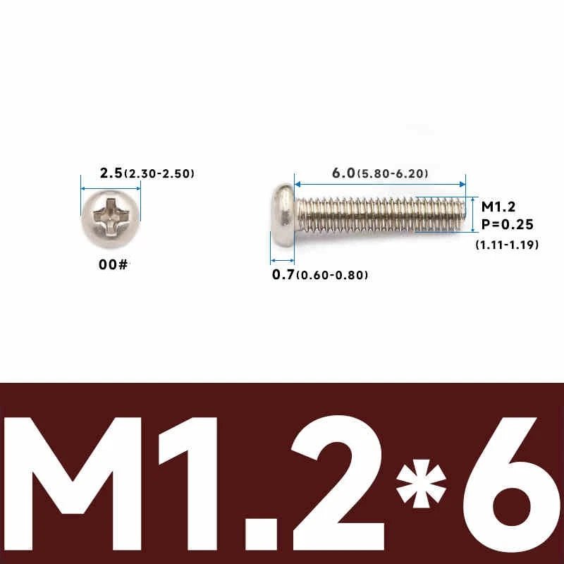 Phillips Pan Head Machine Screws – Carbon Steel M1 to M4, Multiple Lengths & Finishes - HomeDIYer