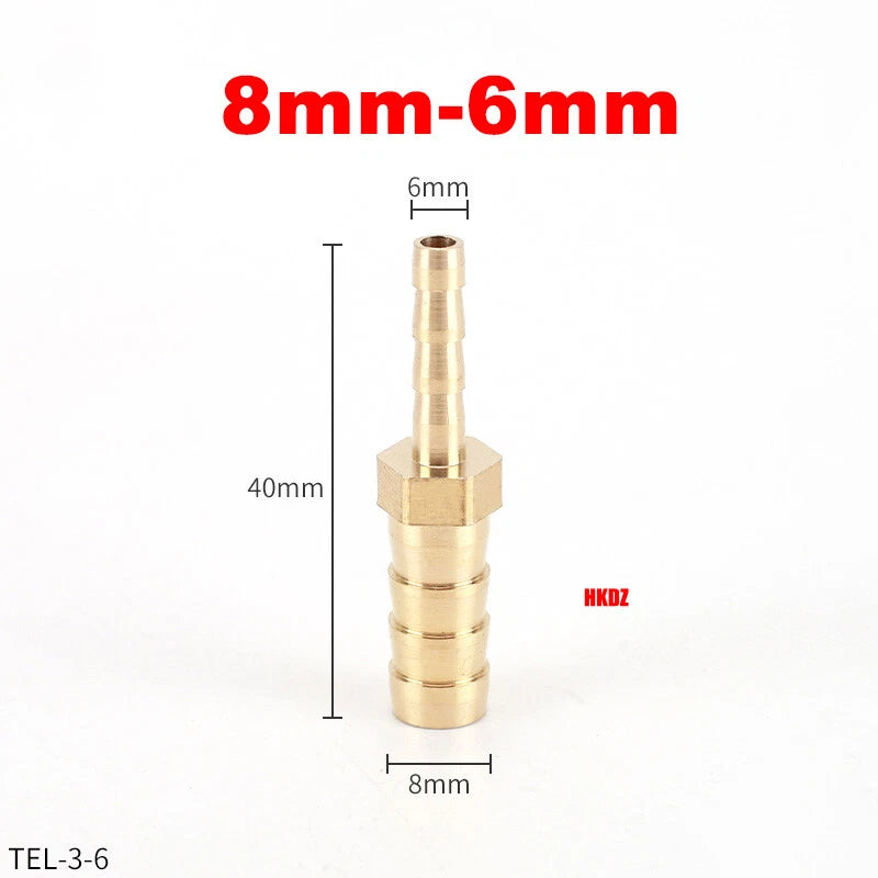 Brass Barbed Hosetail Straight Connector — Air Water Fuel Gas Hose Joiner