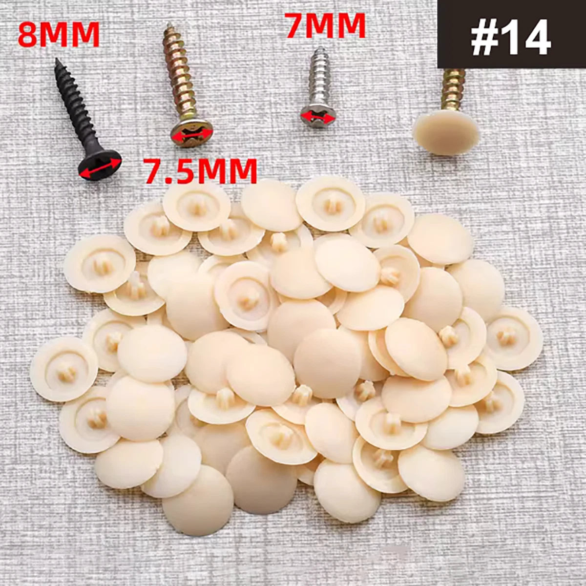 Plastic Screw Cover Caps – Snap‑On for 7‑8mm Phillips Flat Head Screws (19 Colors, Decorative)