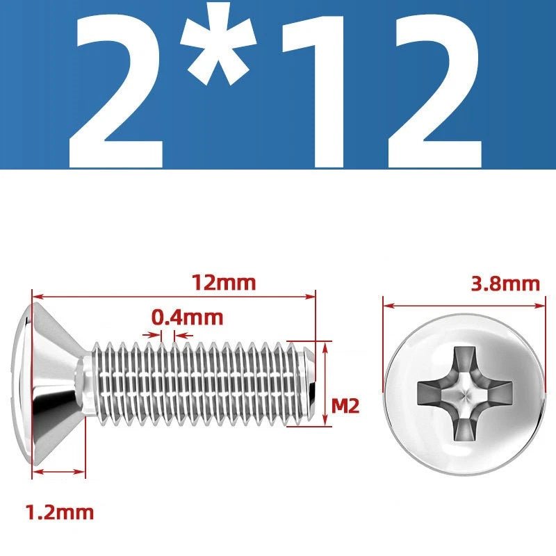 Phillips Oval Head Machine Screws Stainless Steel — M1.6 to M10, All Sizes - HomeDIYer