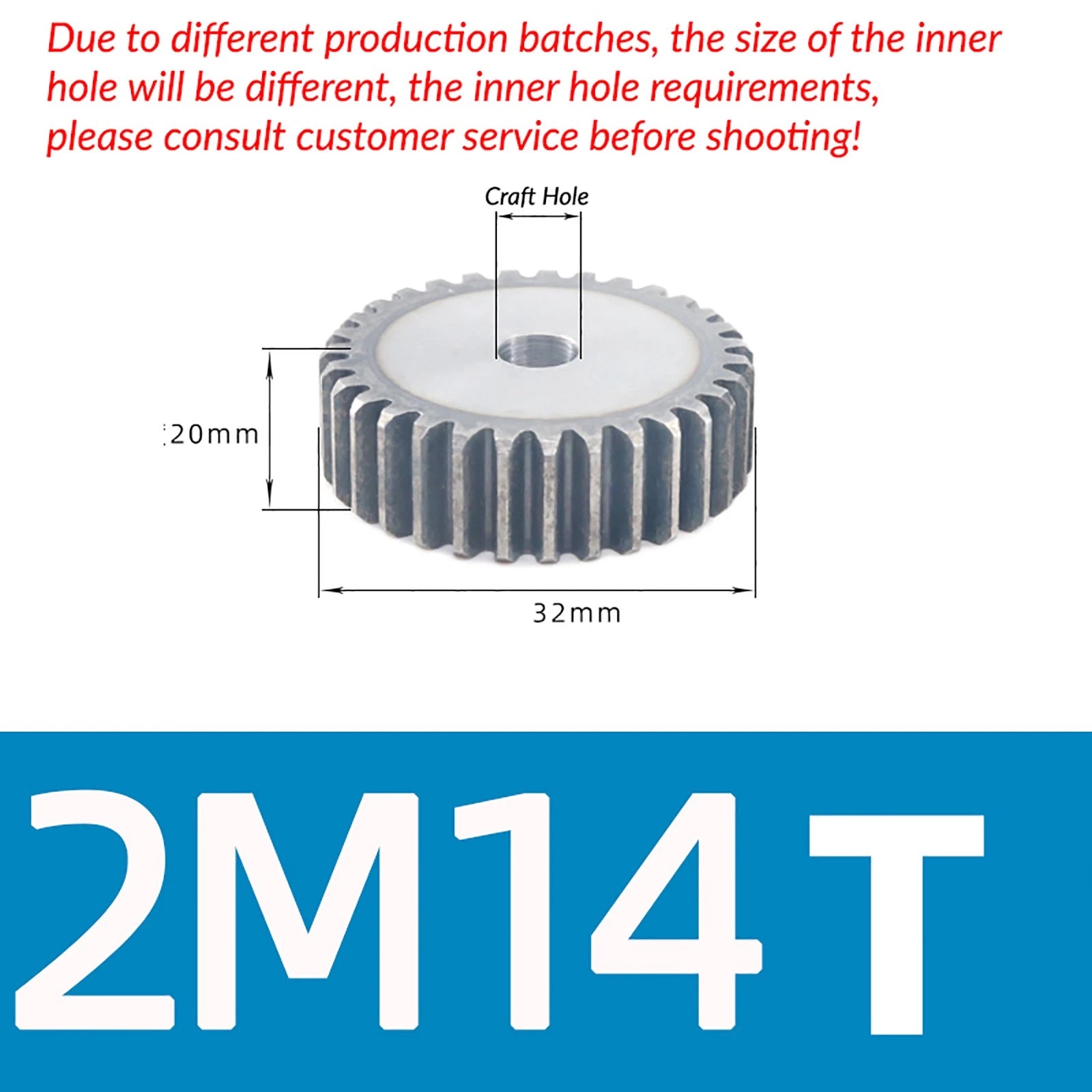 1/1.5/2 Mod 12T-150T Spur Gear 45# Steel Pinion Gear Thickn10-20mm Transmission