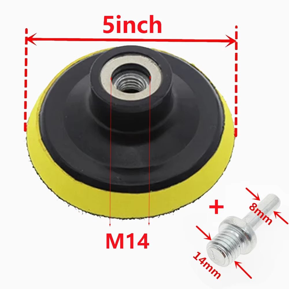 4/5/6/7 Inch Sanding Disc Backing Pad With 10/14mm Drill Rod Self - adhesive Sander Pad Electric Polishing Machine Accessories - HomeDIYer
