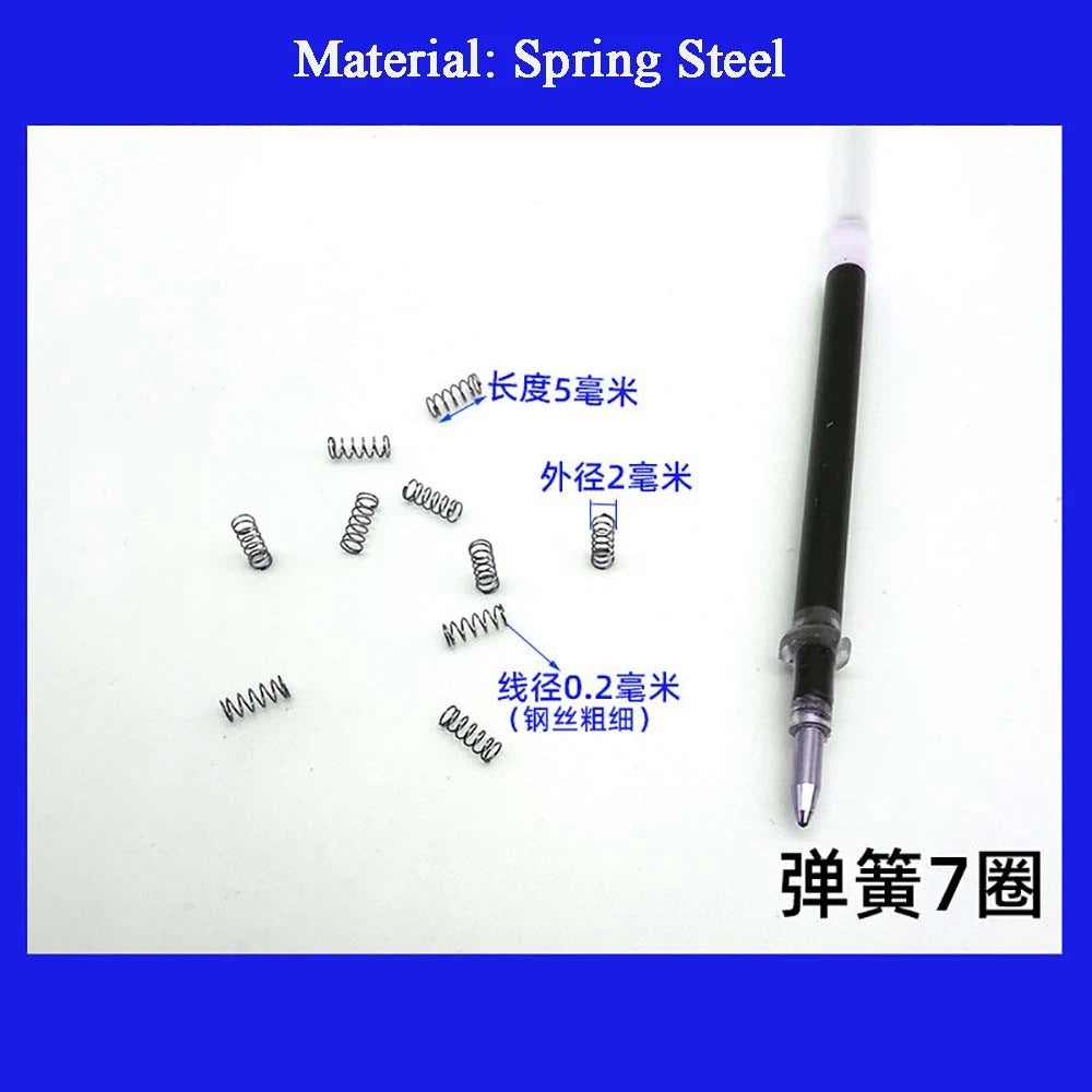 Spring Steel Small Compression Spring 0.2/0.3/0.4mm Wire Diameter 3-50mm Length