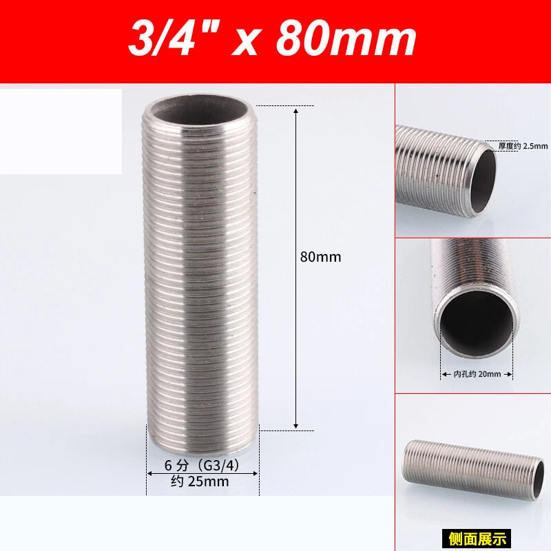 A2 Stainless Steel Male Threaded Rod Connector Stud — Pipe Fitting Bar