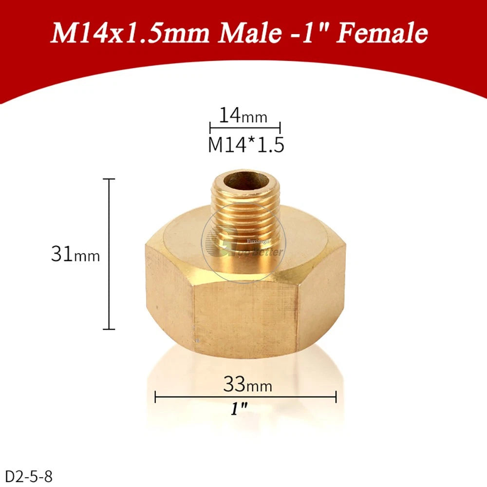 M14x1.5mm M22x1.5mm Brass Fittings — Elbow, Tee, Cross, Y-Piece & Adapter Sprayer Joints