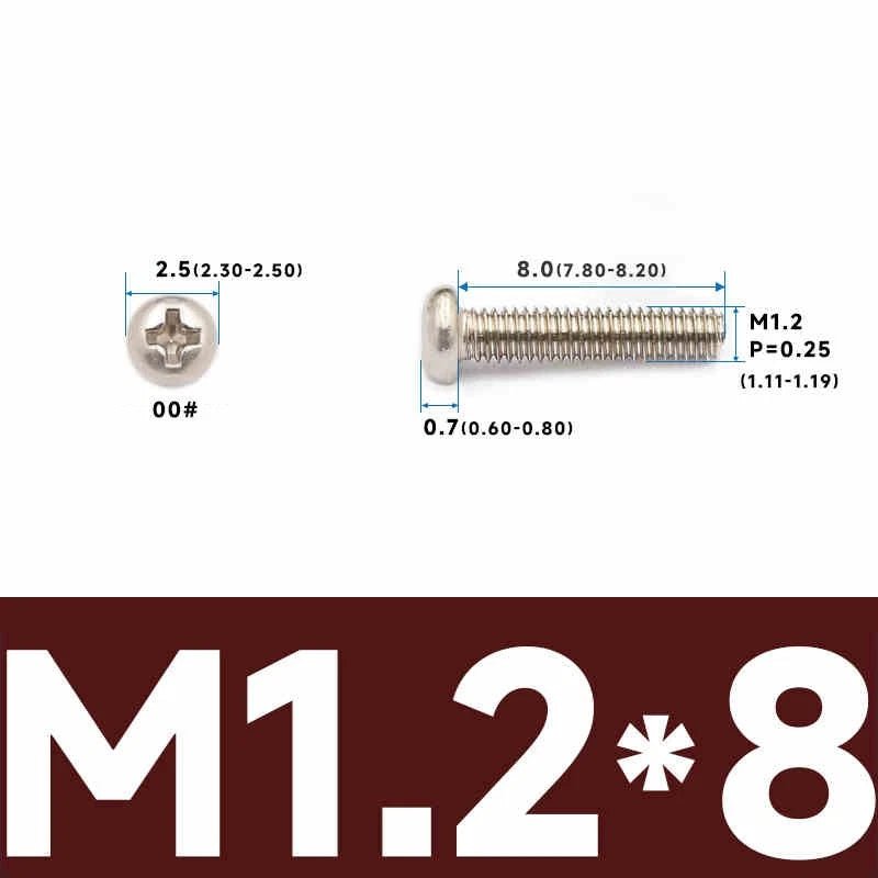 Phillips Pan Head Machine Screws – Carbon Steel M1 to M4, Multiple Lengths & Finishes - HomeDIYer