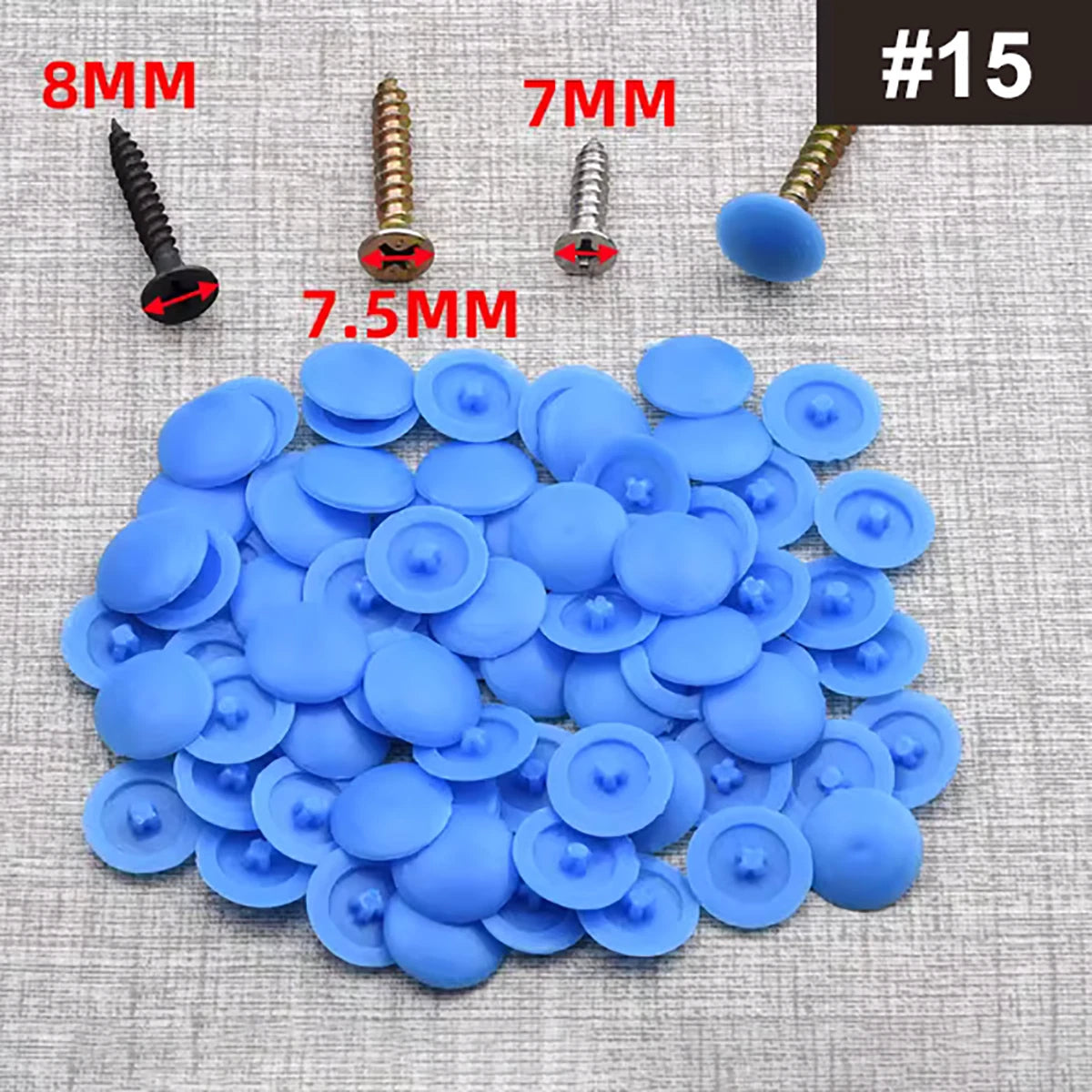 Plastic Screw Cover Caps – Snap‑On for 7‑8mm Phillips Flat Head Screws (19 Colors, Decorative)