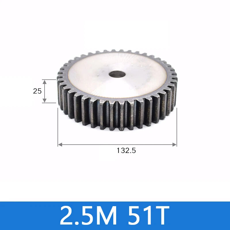 Spur Gears Pinion Gear 1.5/2.5/3/4/5 Mod Transmission Gears 45# Steel Flat Gears