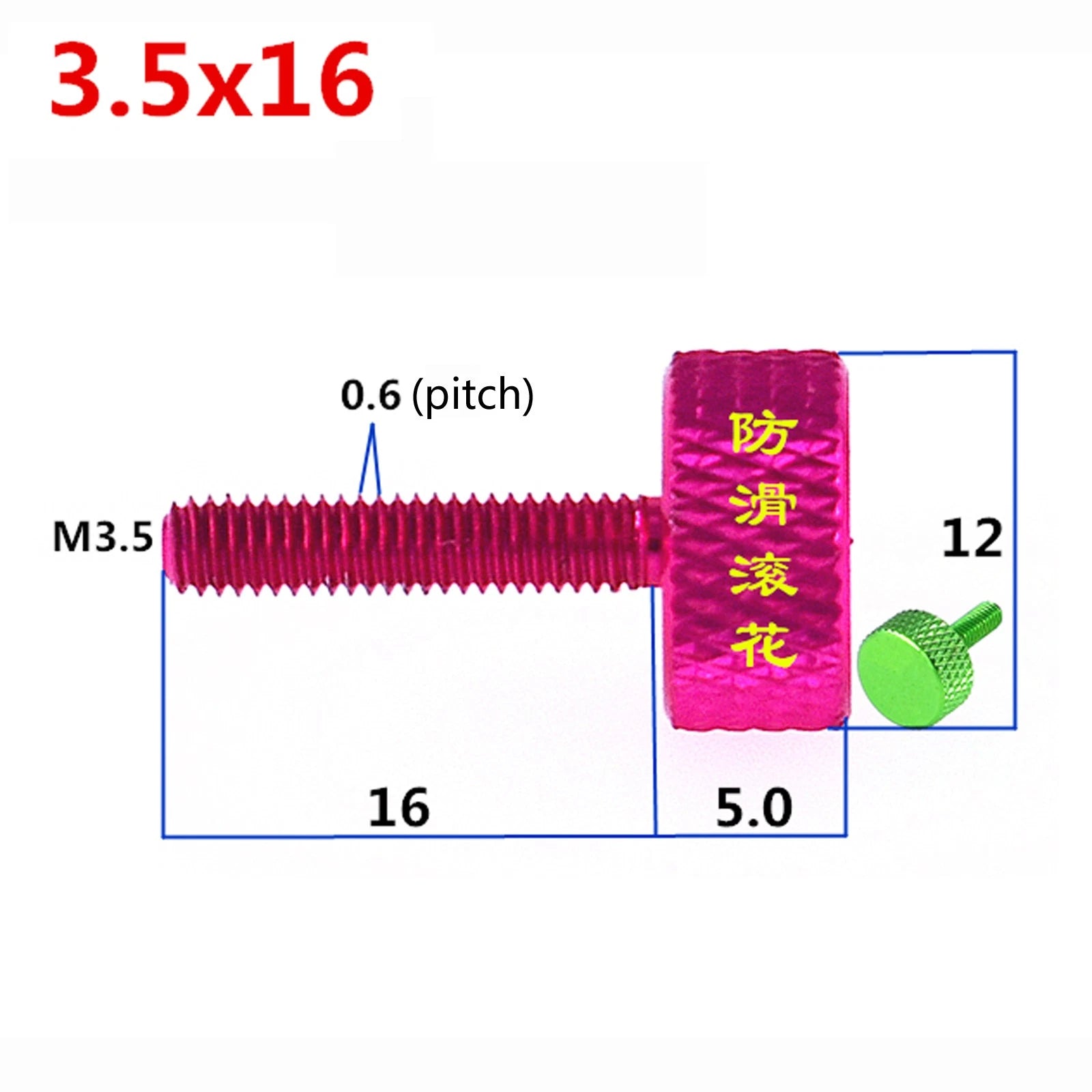 M3 / M3.5 Knurled Thumb Screws – Anodized Aluminum Alloy Round Knob Bolts