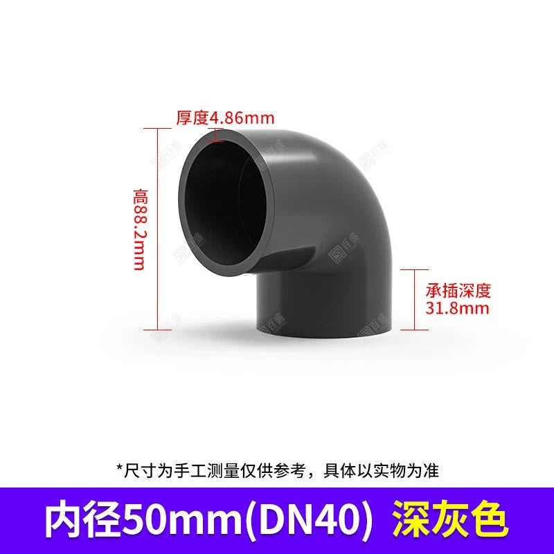 PVC Plumbing Fittings 45° Elbow-Straight-Tee Pipe Connector Solvent Weld