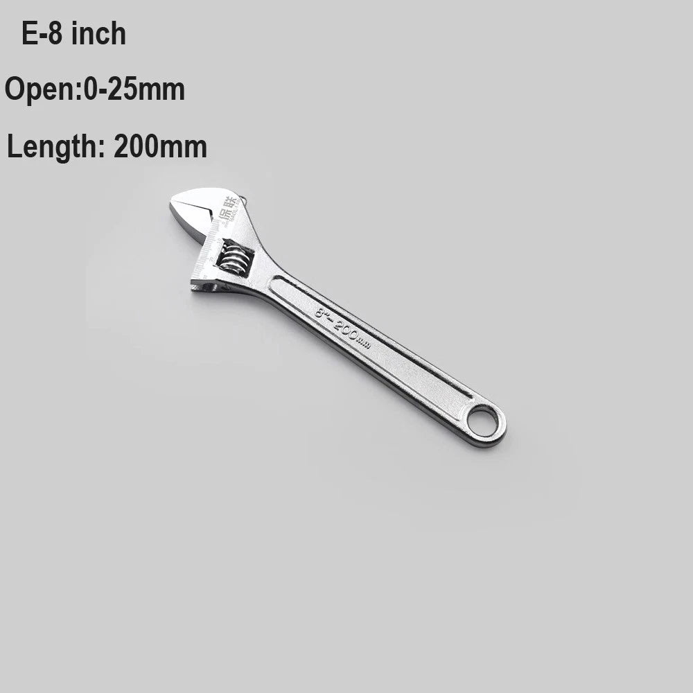 Adjustable Spanner Wrench 6 8 10 12"  Cr-V Steel Metric Scale Strong Grip Handle