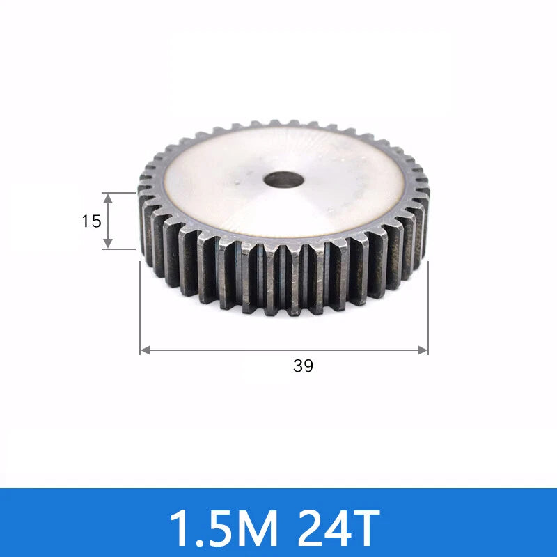Spur Gears Pinion Gear 1.5/2.5/3/4/5 Mod Transmission Gears 45# Steel Flat Gears